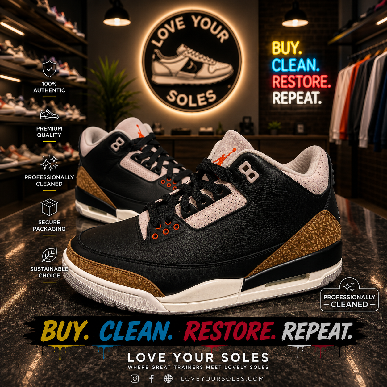 Jordan 3 Retro - Desert Elephant - UK 8