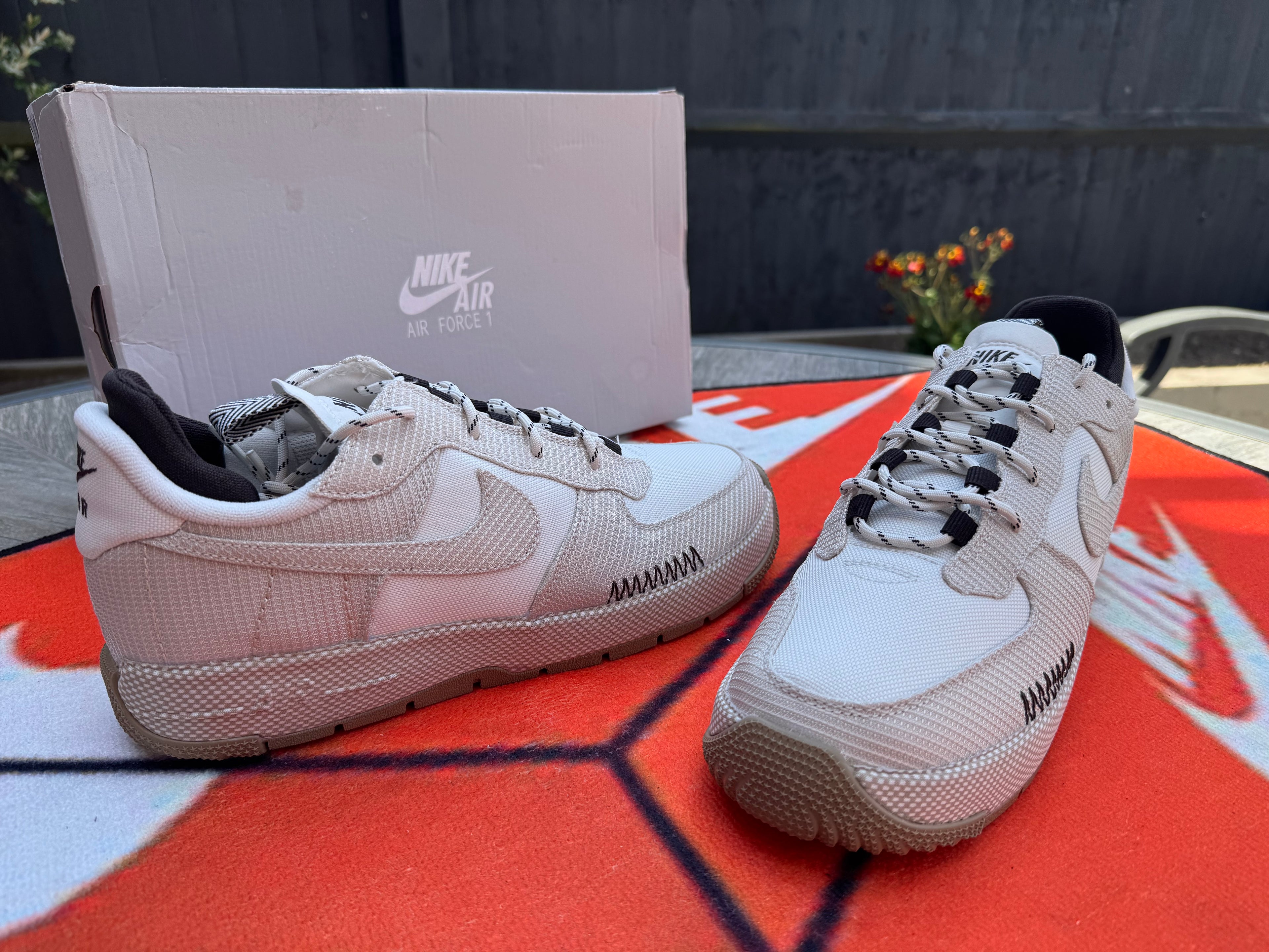 Nike Air Force 1 Wild - Phantom Velvet Brown Khaki - UK 8.5 - BNIB