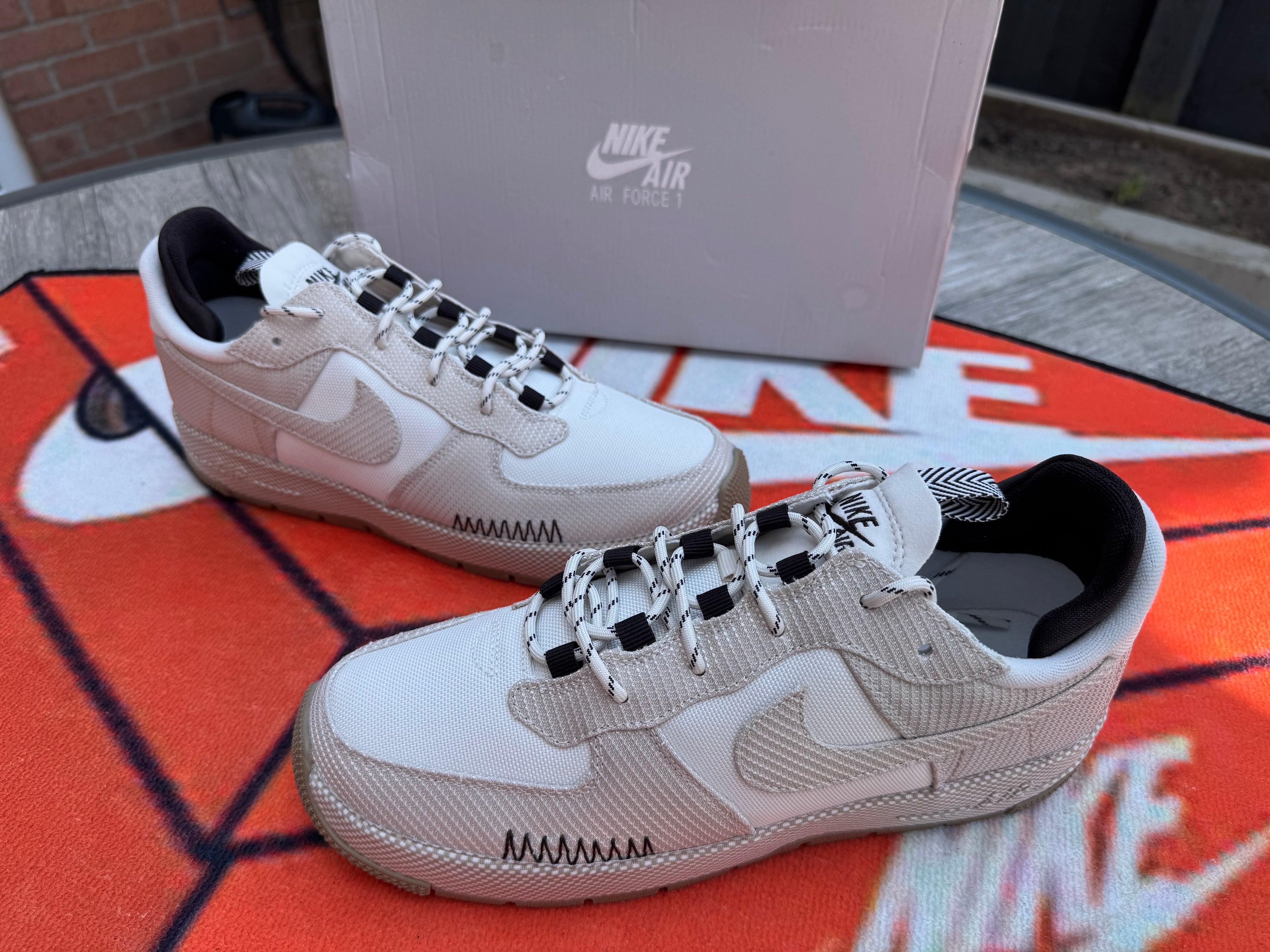 Nike Air Force 1 Wild - Phantom Velvet Brown Khaki - UK 8.5 - BNIB