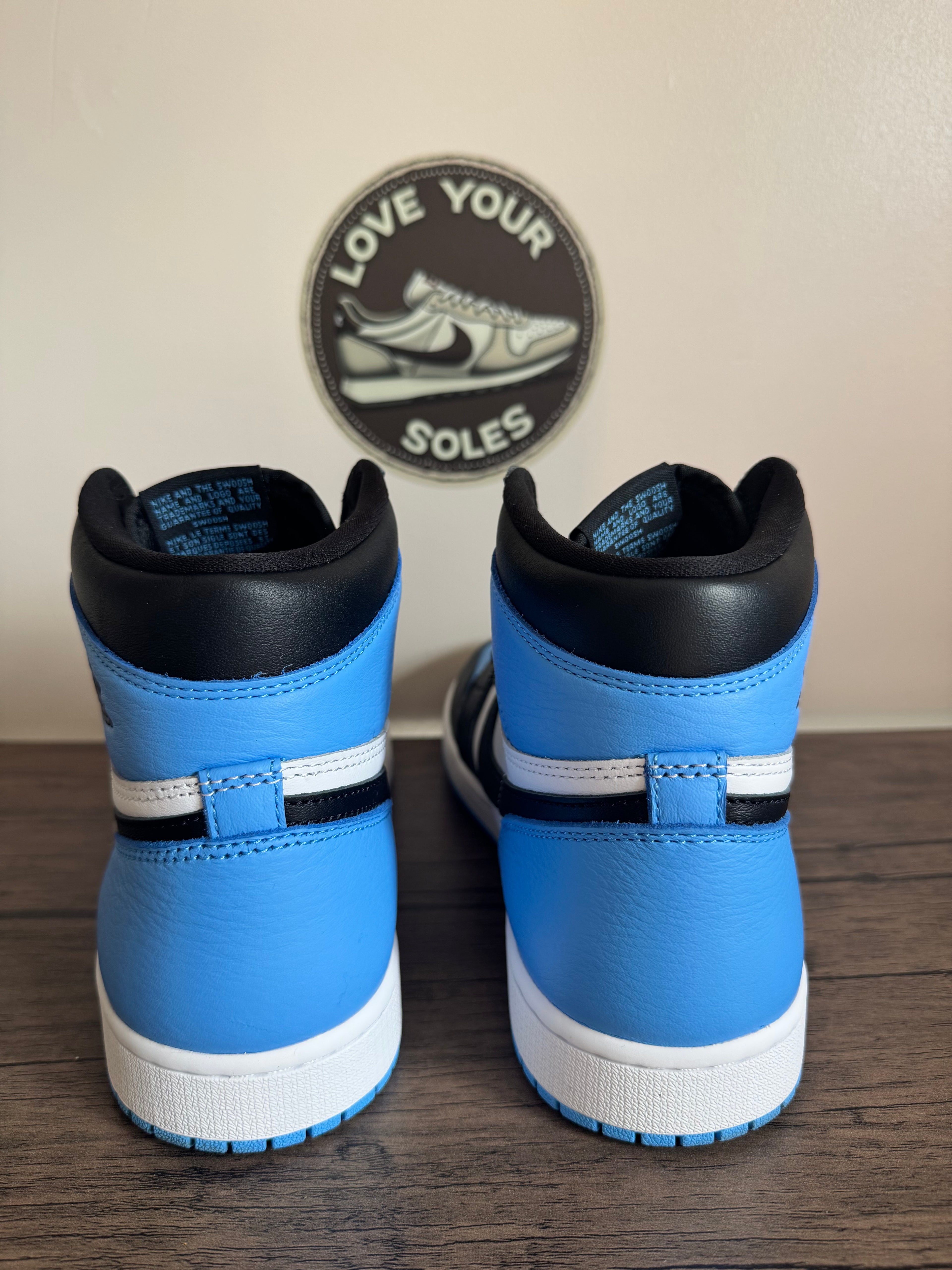 Jordan 1 High Retro - UNC Toe - UK 8