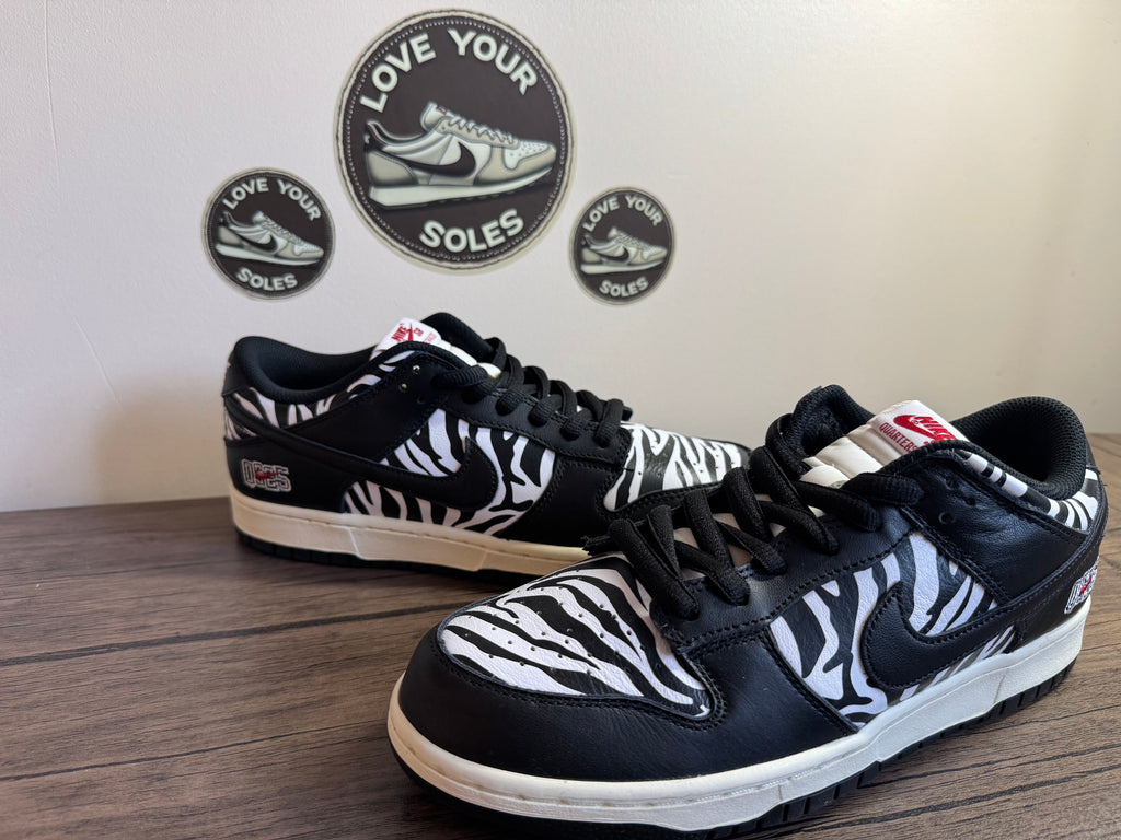 Nike Dunk Low SB x Quatersnacks Zebra - UK 8 *BNIB*