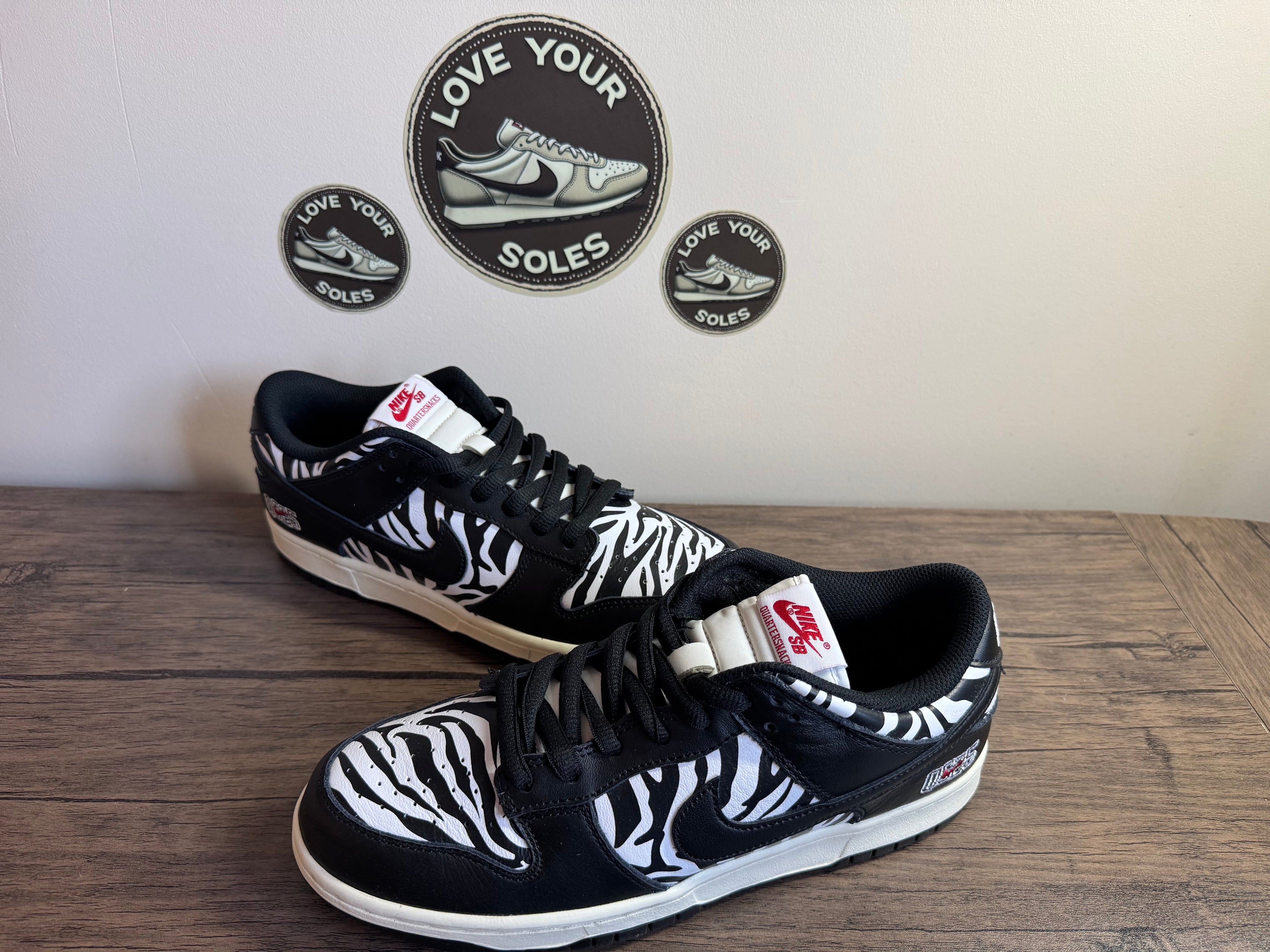 Nike Dunk Low SB x Quatersnacks Zebra - UK 8 *BNIB*