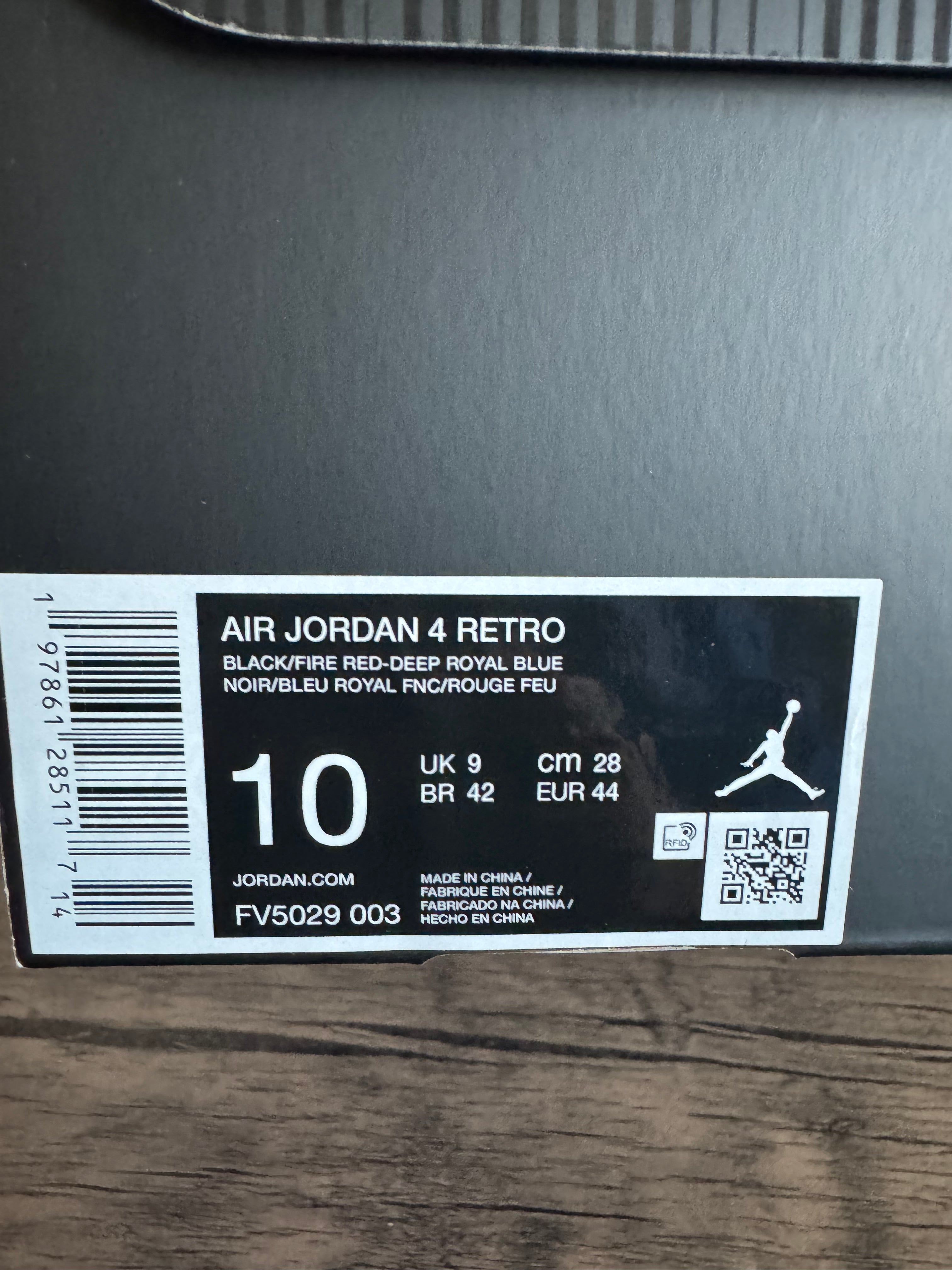 Jordan 4 Retro - Rare Air (Gold Lettering) - UK 9