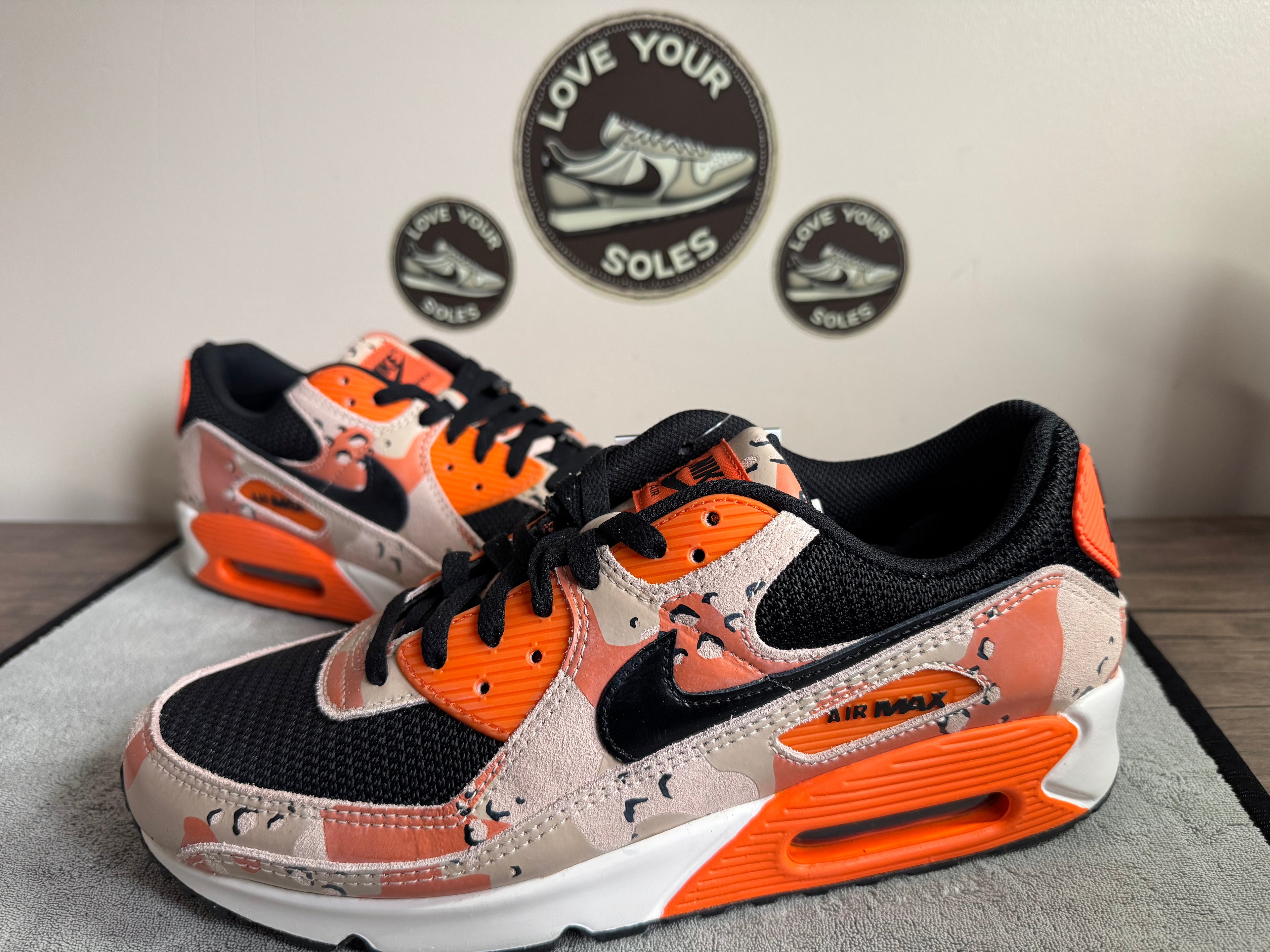 Nike Air Max 90 Premium - Safety Orange Camo - UK 10