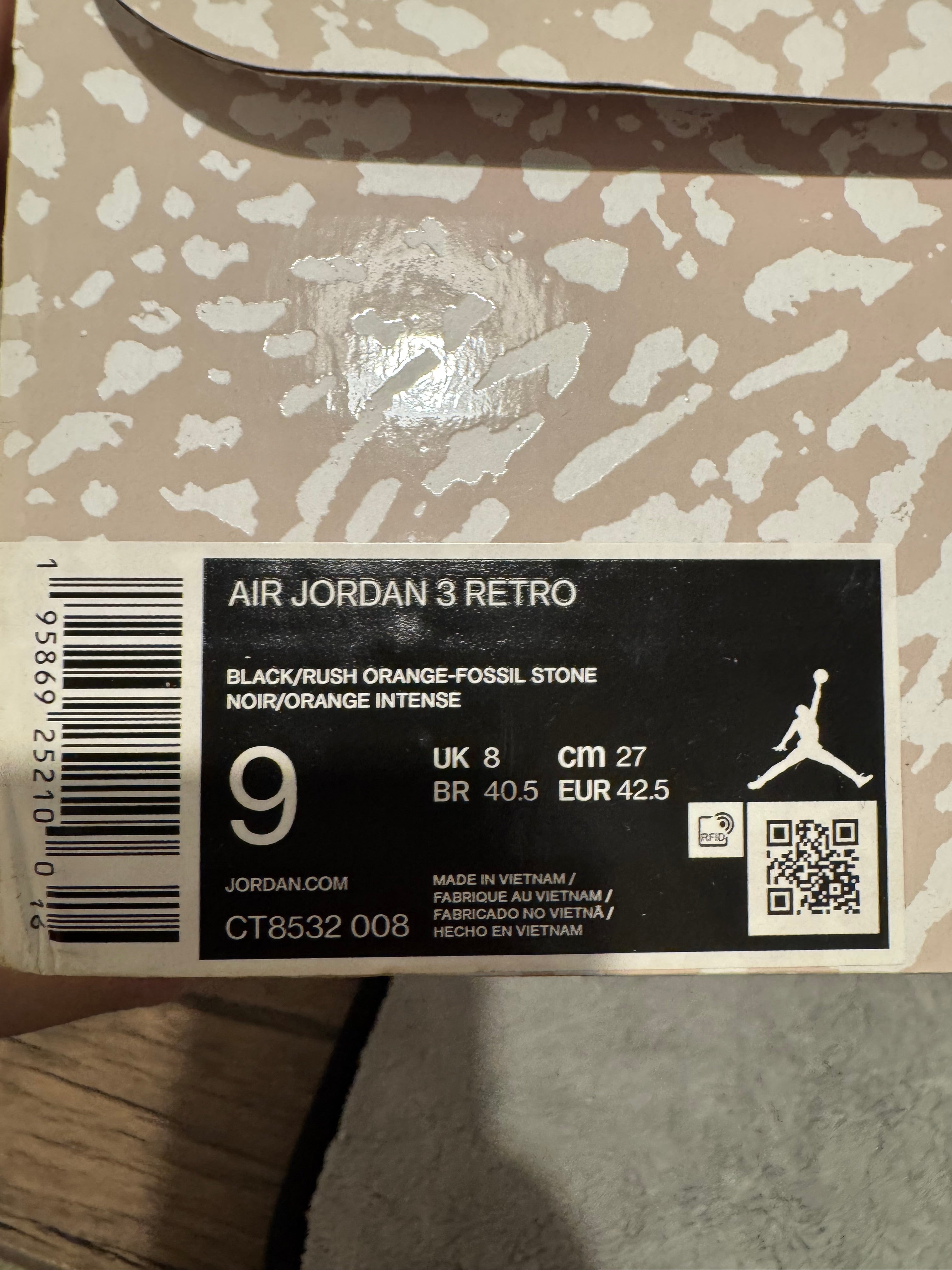 Jordan 3 Retro - Desert Elephant - UK 8