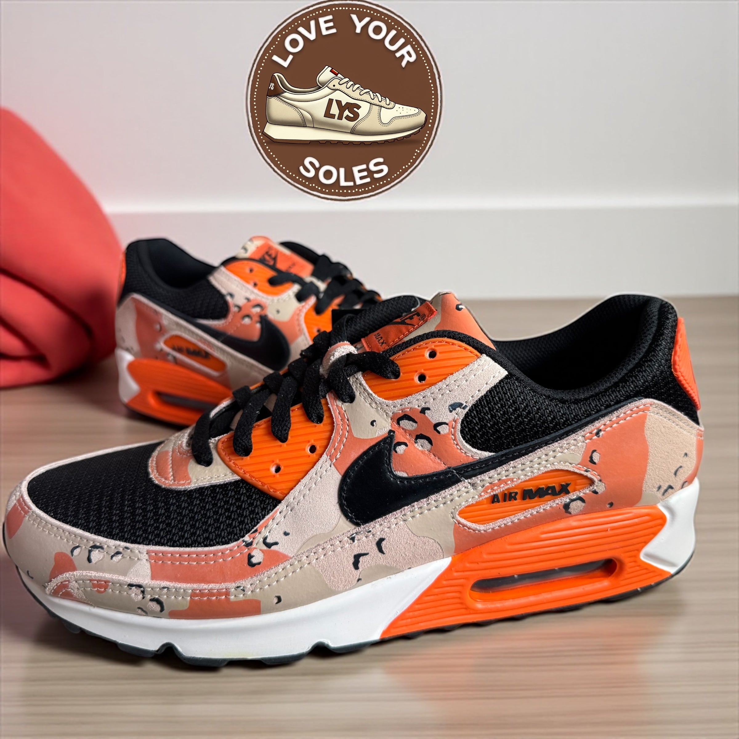 Nike Air Max 90 Premium - Safety Orange Camo - UK 10
