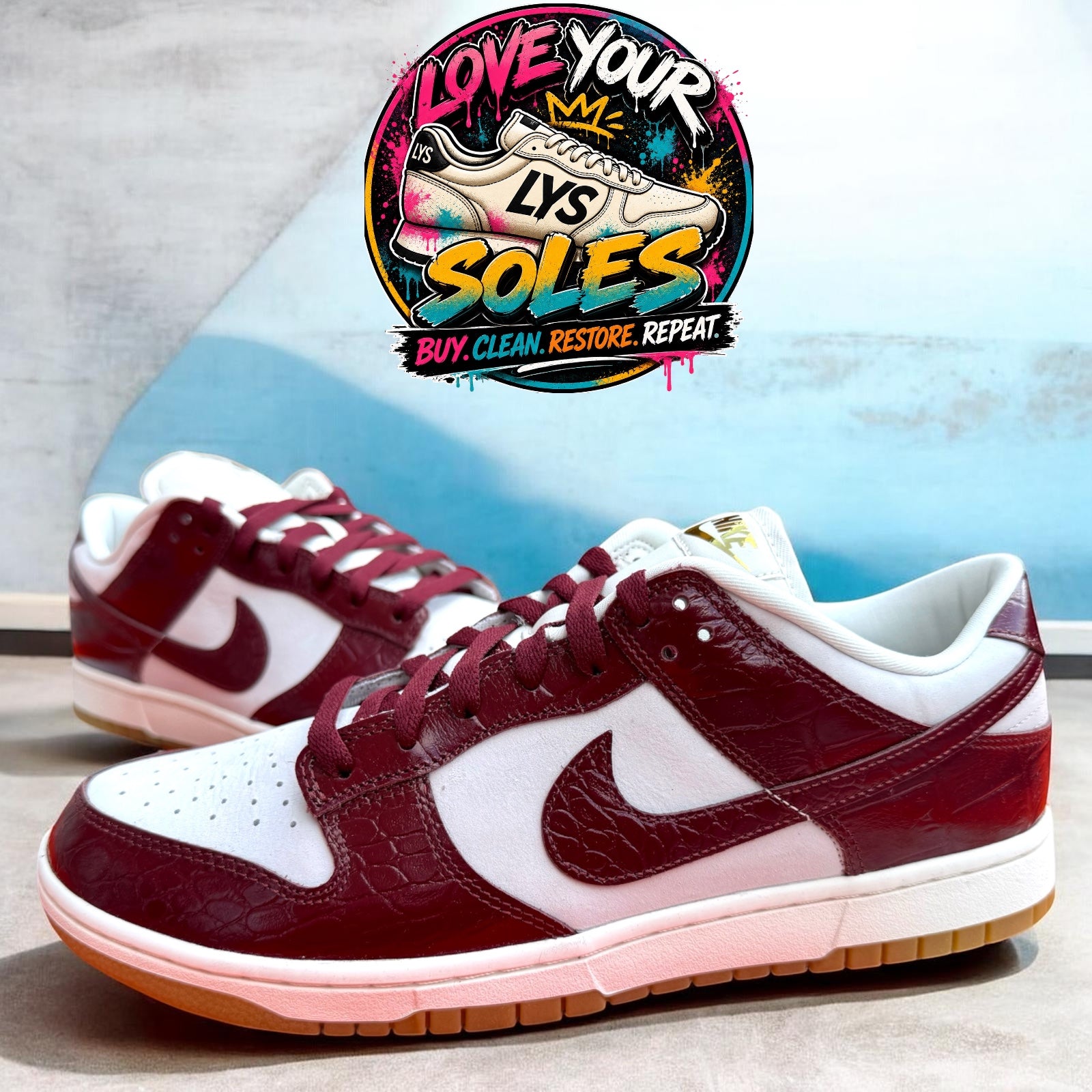 Nike Dunk Low LX - Dark Team Red Croc - UK 10 *BNIB*